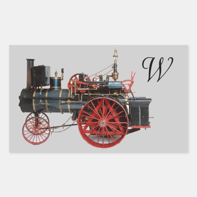VINTAGE STEAM LOCOMOTIVE MONOGRAM STICKER (Front)
