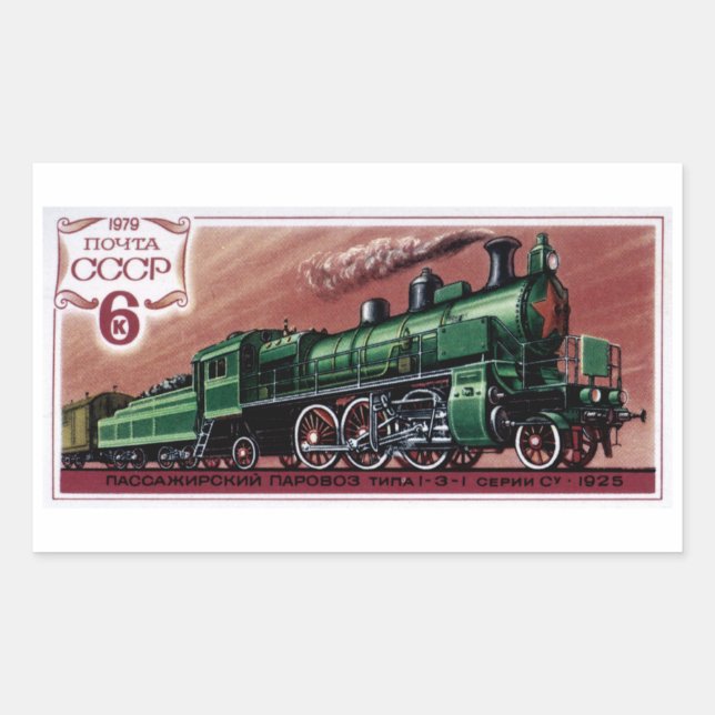 Vintage Steam Locomotive Trains Sticker (Front)
