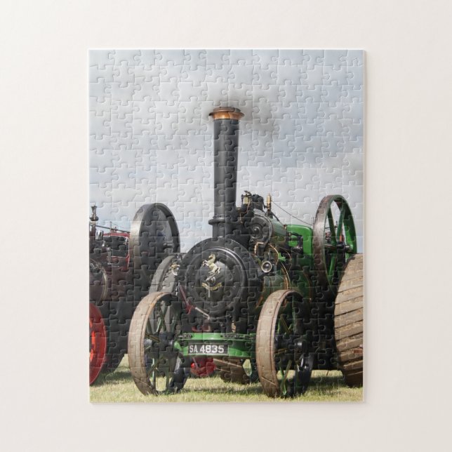 Vintage Steam Traction Engine Jigsaw Puzzle  (Vertical)