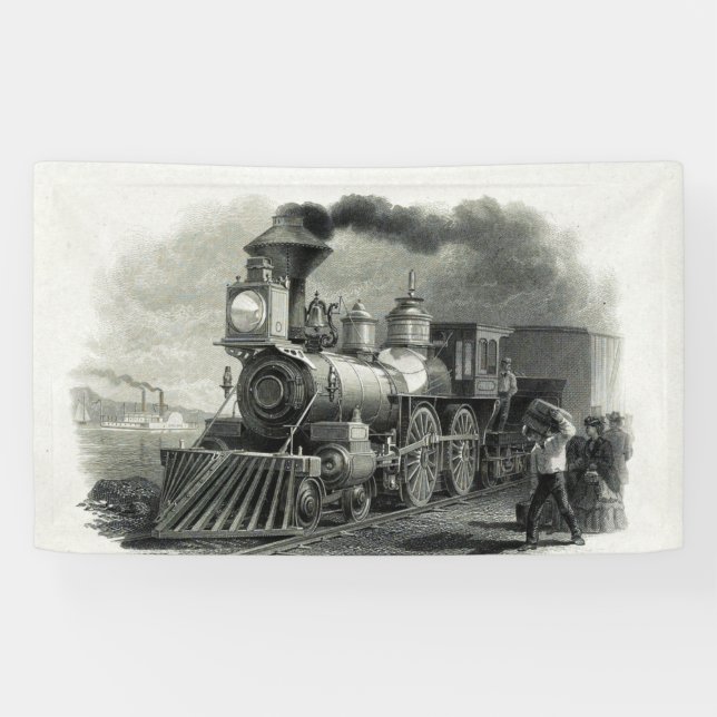 Vintage Steam Train Banner (Horizontal)