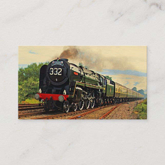 Vintage Steam Train Business Card (Front)