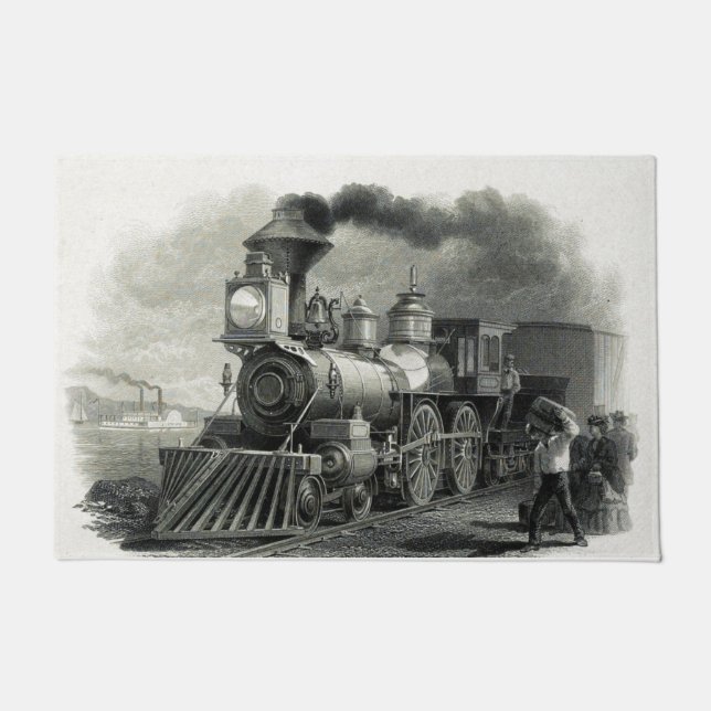 Vintage Steam Train Doormat (Front)