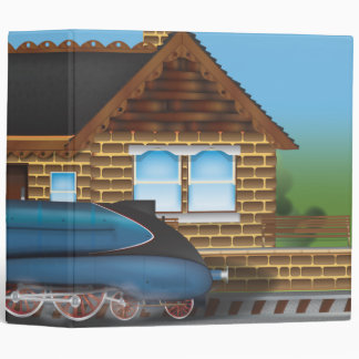 Vintage Steam Train in Station Binder