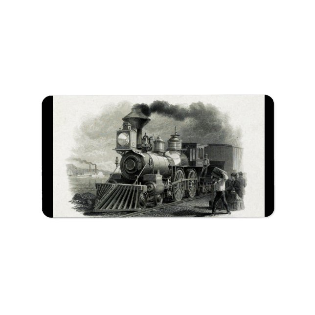 Vintage Steam Train Label (Front)