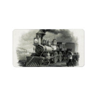 Vintage Steam Train Label