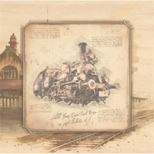 Vintage Steam Train / Locomotive Art. Driver Gift