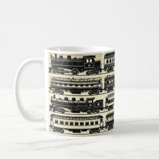 Vintage Steam Train Pattern | Heritage Railway Mug