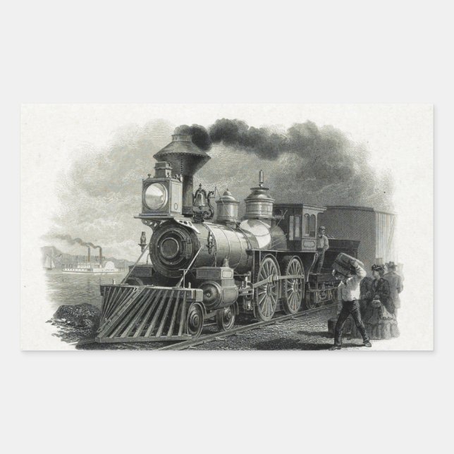 Vintage Steam Train Sticker (Front)