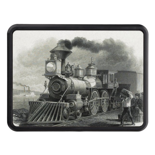 Vintage Steam Train Trailer Hitch Cover (Front)