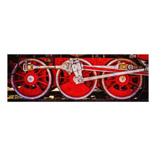 Vintage Steam Train Wheels Photo Print