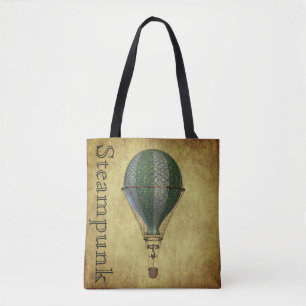 Vintage Steampunk Balloon Tote Bag