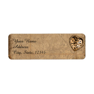 Vintage Steampunk Bride Wedding Label
