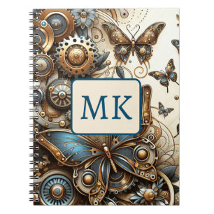 Vintage Steampunk Butterflies  Notebook