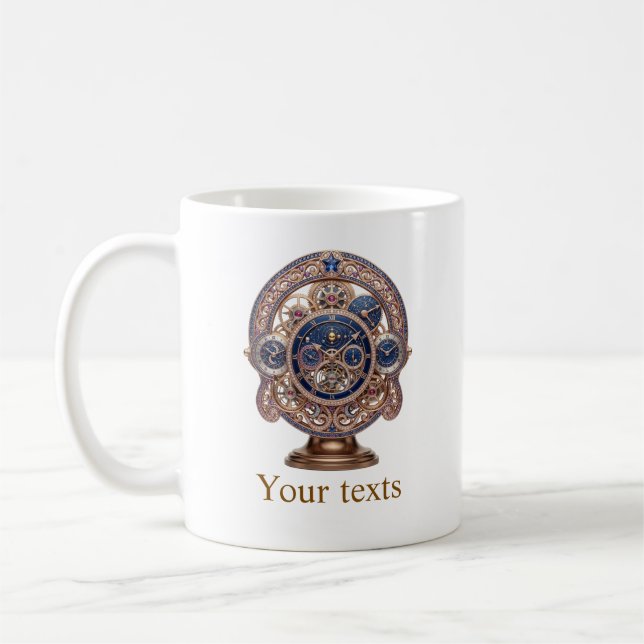 Vintage Steampunk Clockwork Coffee Mug (Left)
