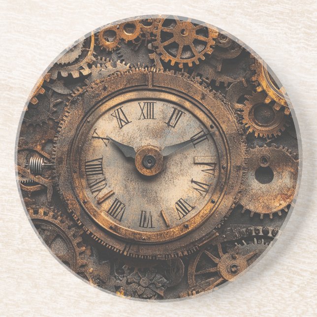 Vintage Steampunk Coaster (Front)