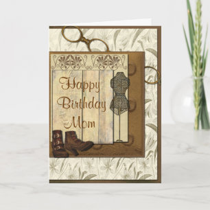 Vintage Steampunk Collage Birthday Card