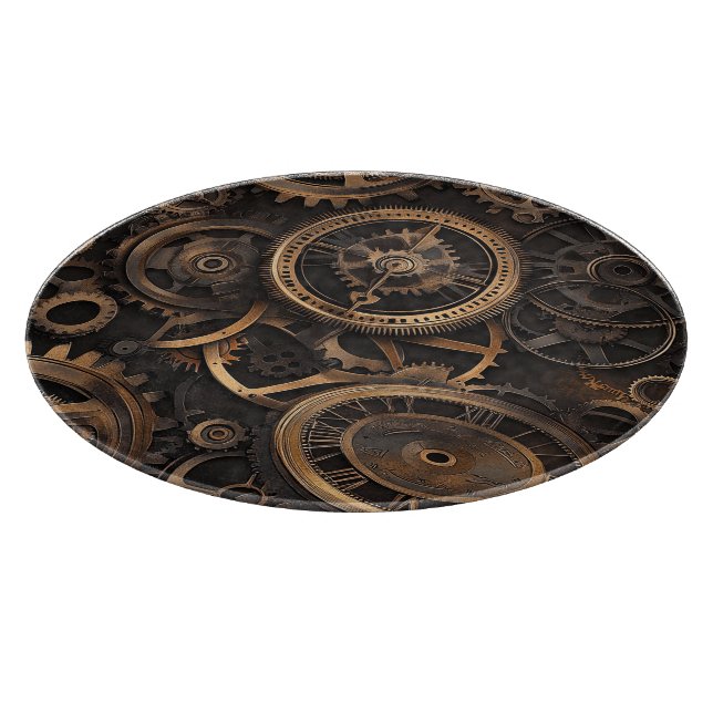 Vintage Steampunk Cutting Board (Corner)
