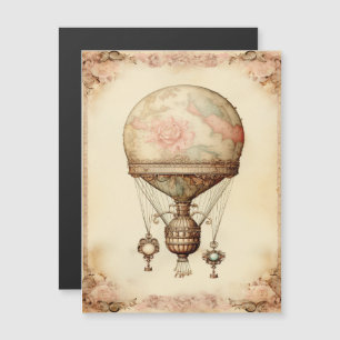 Vintage Steampunk Floral Hot Air Balloon