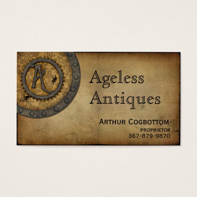 Vintage Steampunk Monogram A (Front)