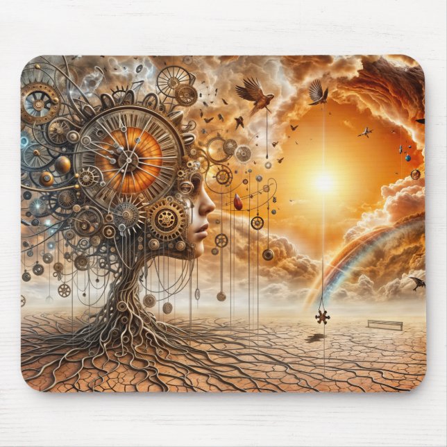Vintage Steampunk Mouse Pad (Front)