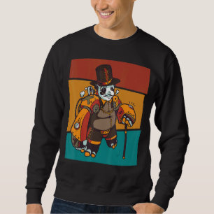 Vintage Steampunk Panda Mechanical Sweatshirt