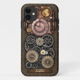 Vintage Steampunk Timepiece Redux #2 iPhone 11 Case