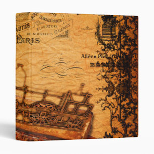 Vintage Steampunk Train Wallpaper Binder