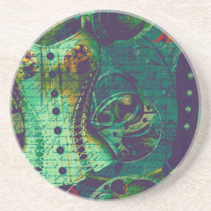 Vintage Steampunk Wallpaper Coaster