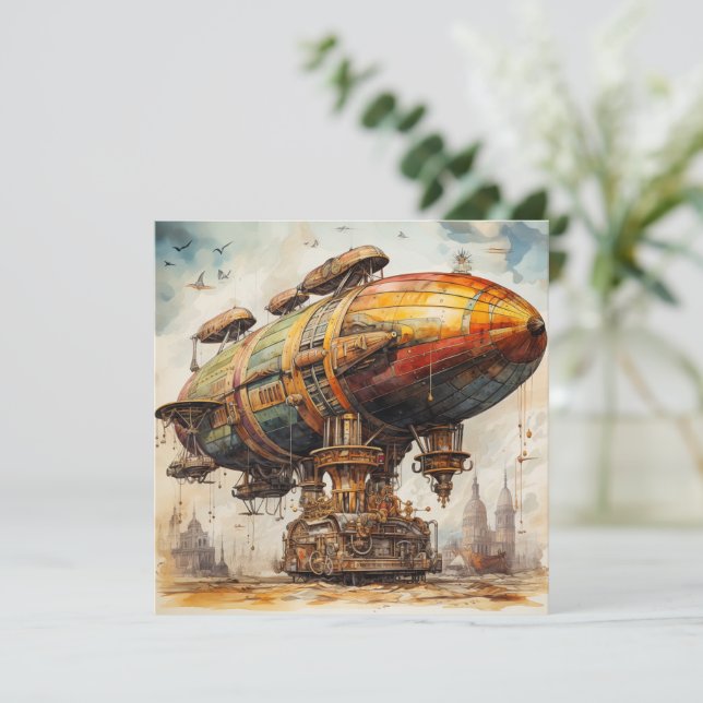 Vintage Steampunk Zeppelin (1) (Standing Front)