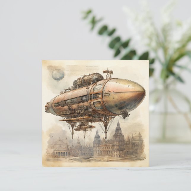 Vintage Steampunk Zeppelin (12) (Standing Front)