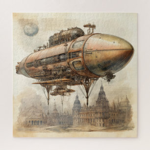 Vintage Steampunk Zeppelin (12) Jigsaw Puzzle