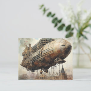 Vintage Steampunk Zeppelin (2) Postcard