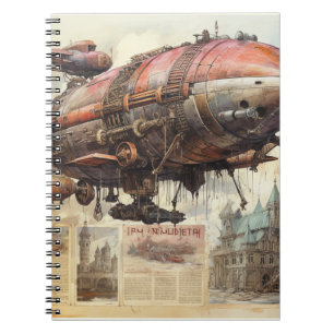 Vintage Steampunk Zeppelin (9) Notebook