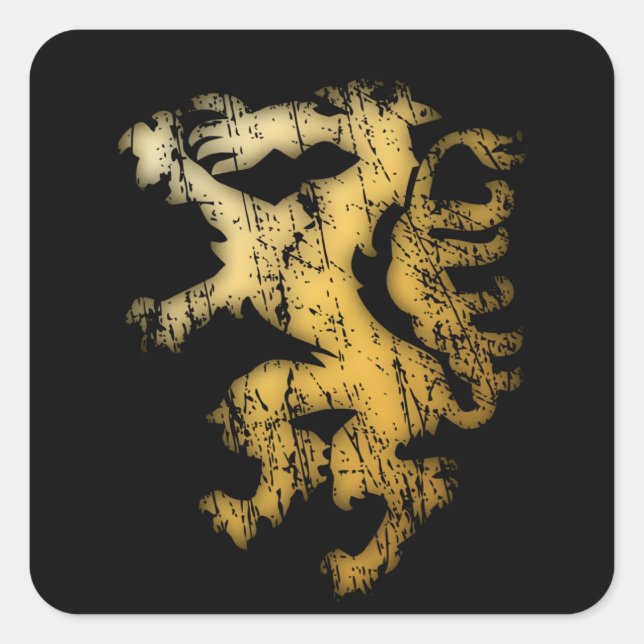 Vintage Steiermark Österreich Panther Gold Square Sticker (Front)