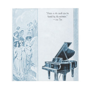 Vintage Steinway Piano Angels Ad Notepad