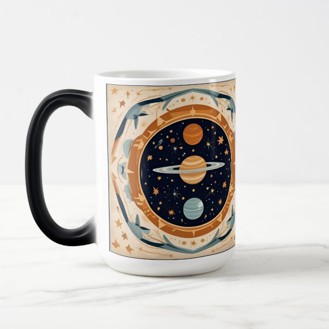 Vintage Stellar Nursery, Space, Cosmos, Universe Magic Mug (Left)