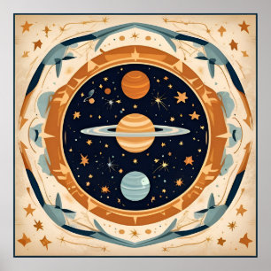 Vintage Stellar Nursery, Space, Cosmos, Universe Poster