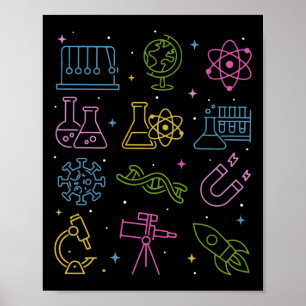 Vintage Stem Science Technology Engineering Math T Poster