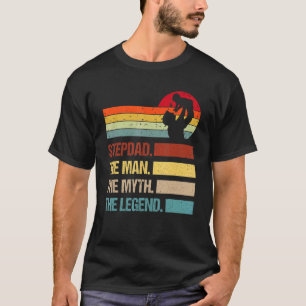 Vintage Stepdad Man Myth Legend Family Matching Fa T-Shirt