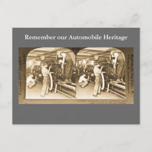 Vintage Stereoview - Our Automobile Heritage Postcard