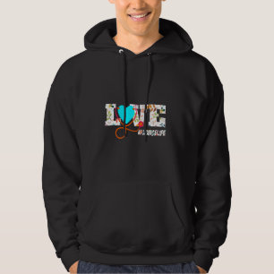 Vintage Stethoscope Medical Care Nursery Nurse Hoodie