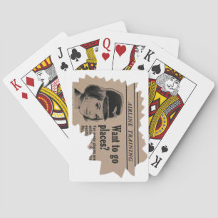 Vintage Stewardess Flight Attendant Playing Cards