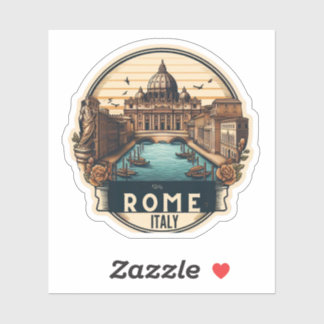 VINTAGE sticker rome italy