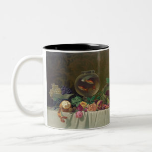 Vintage Still Life Painting Two-Tone Coffee Mug