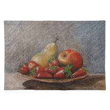 Vintage Still Life-Strawberries Fruits country