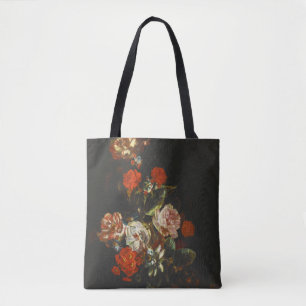 Vintage Still Life with Flowers Tote Bag