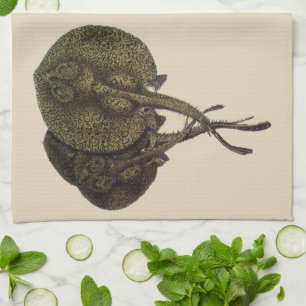 Vintage Sting Rays Stingrays, Marine Life Animals Kitchen Towel