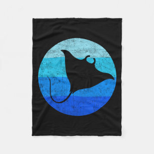 Vintage Stingray Manta Ray Hawaii Ocean Animals Fleece Blanket
