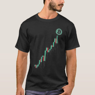 Vintage Stock Chart Bitcoin BTC Coin To The Moon C T-Shirt