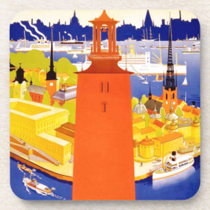 Vintage Stockholm Sweden Coaster